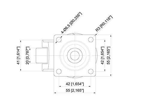 4pcs Ruedas giratorias 1.5"Rueda de nivelación retráctil Máquina industrial Rueda giratoria Capacidad de 330 libras
