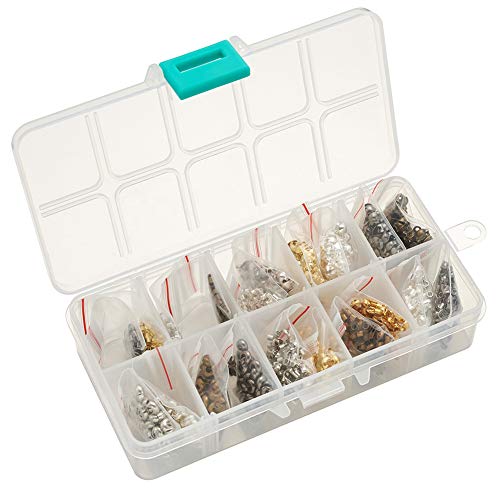 Acerca de 1200pc/caja de 5 colores Crimp Beads Clamp End Crimp Cover Tube Beads con alambre Guard para la fabricación de joyas