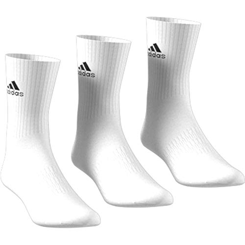 adidas Cushioned Crew Calcetines Largo Clásico, Unisex Adulto, Blanco (White/Black), XS