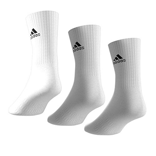 adidas Cushioned Crew Calcetines Largo Clásico, Unisex Adulto, Blanco (White/Black), XS