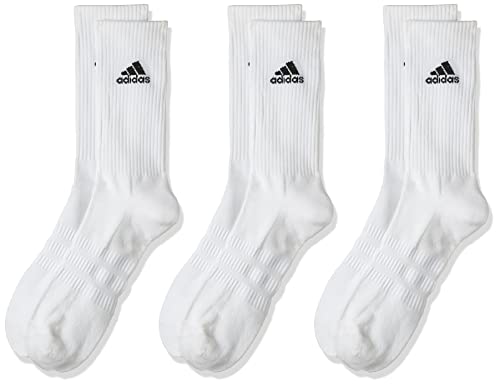 adidas Cushioned Crew Calcetines Largo Clásico, Unisex Adulto, Blanco (White/Black), XS