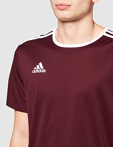 adidas Entrada 18 JSY T-Shirt, Hombre, Maroon/White, S