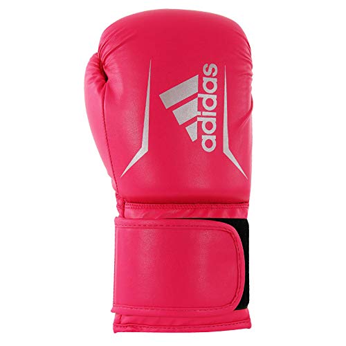 adidas Guantes de Boxeo Unisex Speed 50, Color Rosa y Plateado, 10 onzas; Adisbg50