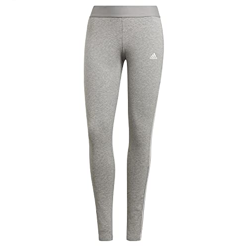 adidas GV6017 W 3S Leg Leggings Women's Medium Grey Heather/White L