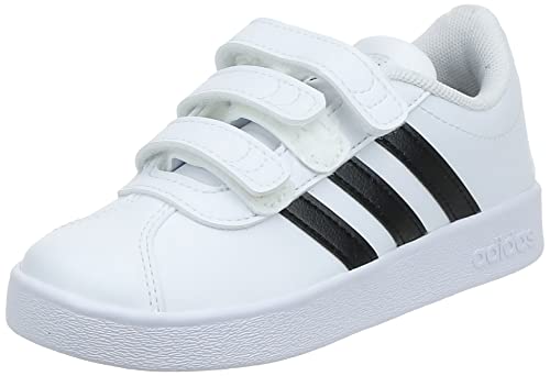 Adidas Vl Court 2.0 Cmf C, Zapatillas de deporte Unisex Niños, Blanco (Ftwr White/Core Black/Ftwr White Ftwr White/Core Black/Ftwr White), 28
