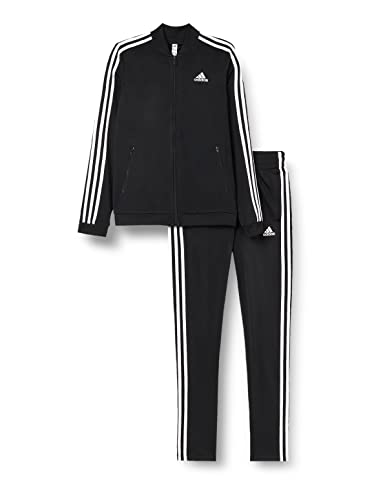 adidas W 3S TR TS Tracksuit, Womens, Black/White, Small