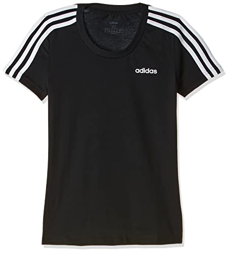 adidas W E 3S Slim tee Camiseta de Manga Corta, Mujer, Negro, 2XS
