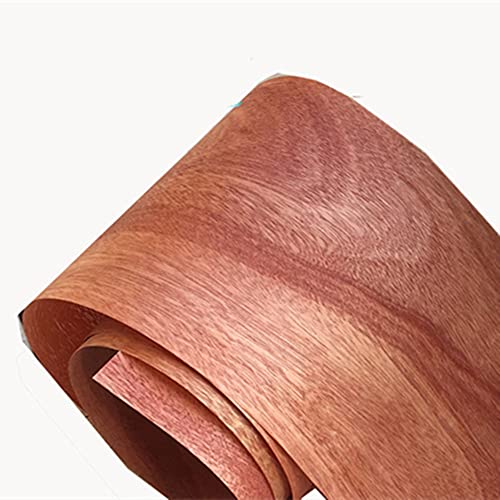 Aibote Hojas de Restauración de Chapa de Madera de Caoba Natural(Tamaño Total:20x250CM) para Estantes de Mesa de Vitrina de Altavoces Muebles de Cocina