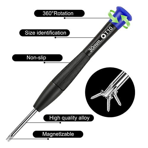 Ainiv 23PCS Juego de Destornilladores de Precisión, Destornillador de gafas Juego de Destornilladores de Precisión Multiusos,para relojes, gafas, teléfono móvil, de precisión con 2pinzas,magnetizador