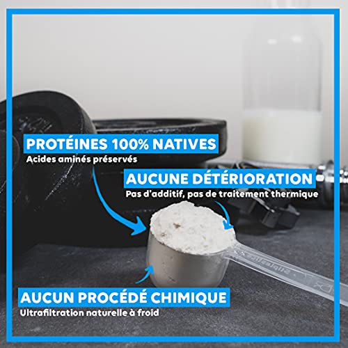 Aislado de Whey Nativo 100% Puro | Proteína de Suero en Polvo extraproteinada (90%) • Leche francesa • Creación muscular • Musculación/Fitness | Nutrimuscle | Aroma Natural Vainilla - 1,5 kg
