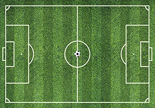 Alfombra de Vinilo Campo de Fútbol 80x55 cm Ideal para Zona de Juegos en Dormitorio Infantil y Juvenil Moqueta Vinílica SIN Pelo de 2 mm de Grosor Fácil Limpieza (55x80 cm)