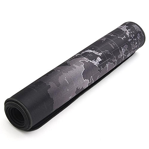 Alfombrilla de ratón grande, caben ratón y teclado, con diseño de mapa del mundo, para portátil u ordenador, ideal para jugar, 600*300mm