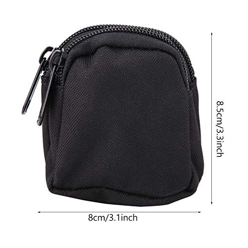 Alomejor Bolsa táctica para Colgar Deportes Mini Nylon Impermeable Bolsa Impermeable para la Cintura Bolsa de Almacenamiento portátil al Aire Libre(Black)