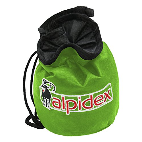 ALPIDEX Bolsa Magnesio Escalada Chalk Bag Bolsa Tiza, Color:Green Flash