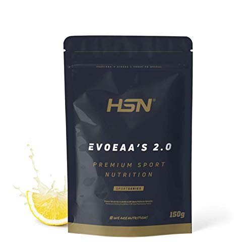 Aminoácidos Esenciales en Polvo de HSN Evoeaa's | Sabor Limón 150 g = 11 Tomas por Envase | Leucina, Isoleucina, Valina, Lisina, Metionina, Treonina, Triptófano, Histidina, Fenilalanina