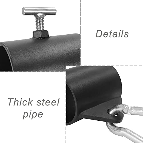 Aoneky Abrazaderas para Barra de Pesas 50mm - Clip para Colgar Cadena de Barra Olímpica de Pesas, Cada Soporta 180kg, Entrenamiento para Levantamiento de Pesas Sentadillas Peso Muerto, 1 Par