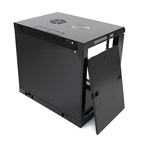 Armario Rack Mural 19" 12U 600x450x635mm Pared Negro SOHORack de RackMatic