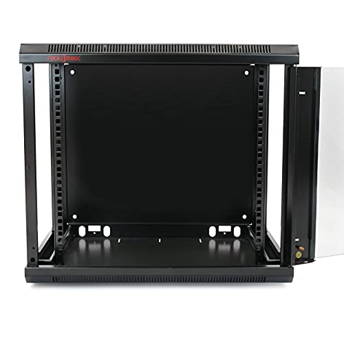 Armario Rack Mural 19" 12U 600x450x635mm Pared Negro SOHORack de RackMatic
