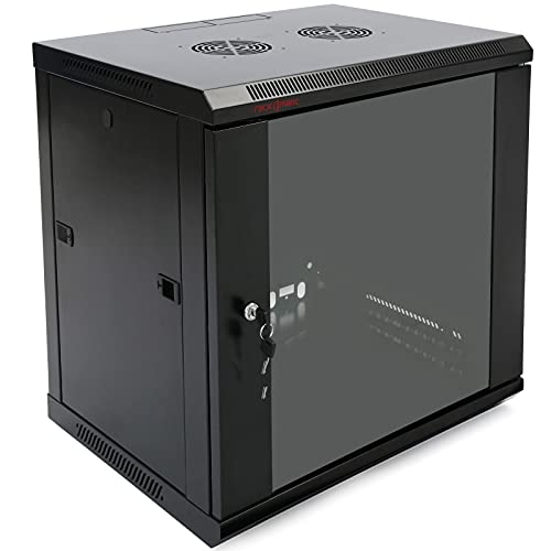 Armario Rack Mural 19" 12U 600x450x635mm Pared Negro SOHORack de RackMatic