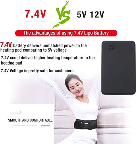 ARRIS Cinturón de calefacción eléctrica, cinturones de calor de espalda baja y almohadillas de calefacción para terapia lumbar para aliviar el dolor de los músculos abdominales del estómago