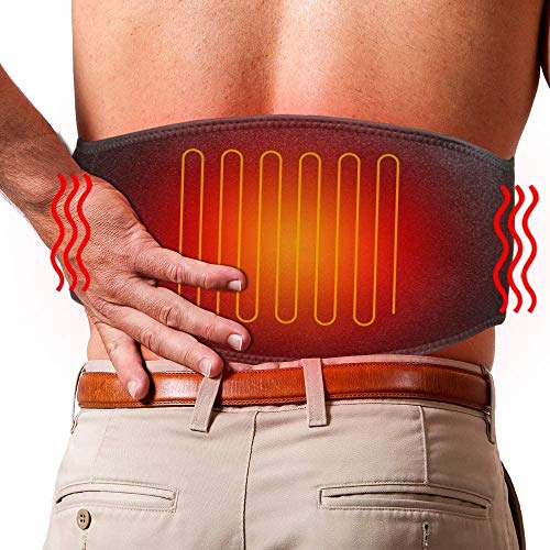 ARRIS Cinturón de calefacción eléctrica, cinturones de calor de espalda baja y almohadillas de calefacción para terapia lumbar para aliviar el dolor de los músculos abdominales del estómago
