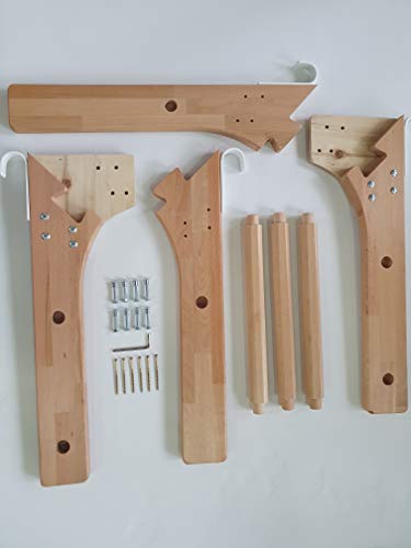 Artimex Adaptador con Barra de tracción y Barra de inmersión para espalderas, para Gimnasia y Fitness, código 248-madera