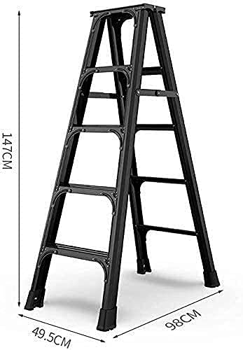 Asan Taburete con peldaños Escalera de extensión telescópica Escalera de Aluminio Escalera Extensible Escalera Industrial Plegable para Loft Escaleras de andamio Multiusos Escalera de Servicio pesad