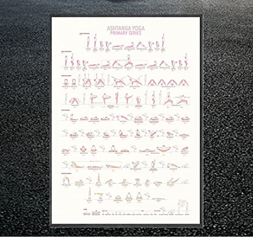Ashtanga Yoga Poster Ejercicio Gimnasio Yoga Ashtanga Gráfico Instalación Salud Poster Yoga Ashtanga Pared Arte Yoga Ashtanga Pintura Salon Salon Yoga Inicio Gimnasio Decoracion K11195