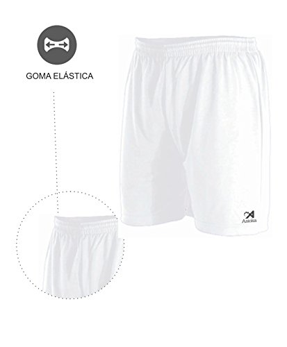 Asioka 230/16 Pantalón Corto Deportivo, Unisex Adulto, Blanco, L
