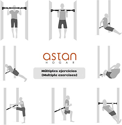 Astan Hogar, Barra De Dominadas Extensible, Fitness/Musculación, AH-FT3080, Unisex Adulto,