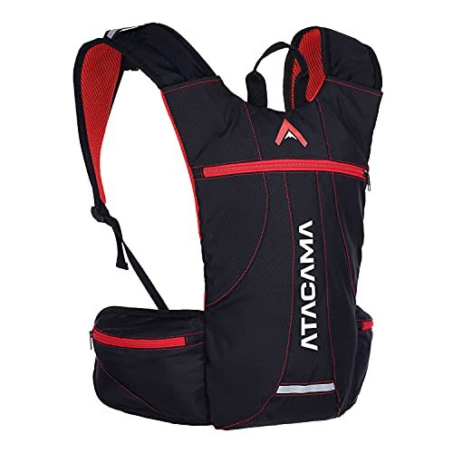 ATACAMA Mochila de hidratación, Mochila para Correr, pequeña y Ligera Mochila, Compartimento para Bolsa de hidratación de 2 LTS., Ideal para Trotar, Hacer Senderismo, Carrera por senderos, maratones