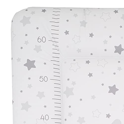BabyCalin BBC510707 Cambiador Essential con varilla de medir, estrellas gris claro, 50cm x 70cm, 1 pieza
