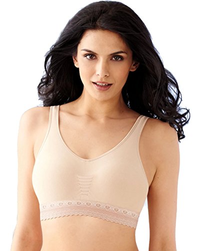 Bali Women'S Microfiber Crop Top Bra Nude Lace Large