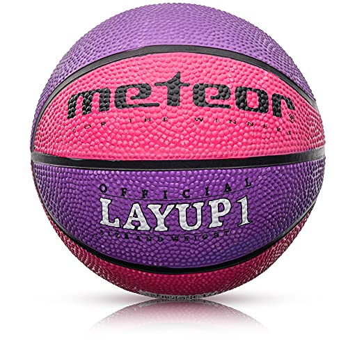 Balón Baloncesto Talla 1 Pelota Basketball Bebe Ball Infantil Niño Balon Basquet - Baloncesto Ideal para los niños y jouvenes para Entrenar y Jugar - Tamaño 1 Layup (#1, Rosa)