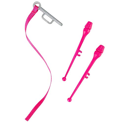Barbie quiero ser gimnasta rítmica muñeca morena y accesorios para niñas + 3 años (Mattel GTW37)