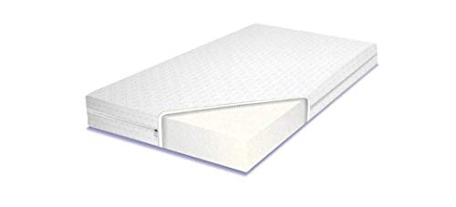 BDW Cama infantil con un cajón y colchón, color blanco, 180 x 80 cm