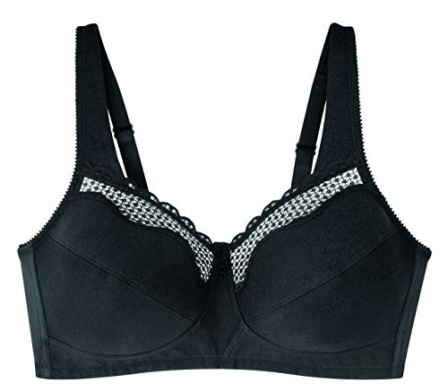 Bestform Cotton Comfort Full Cup - Sujetador para mujer, Negro, 105B (Talla de fabicante: 40B)