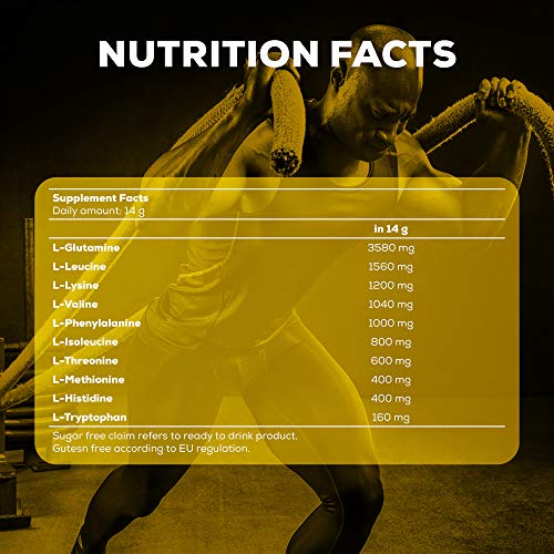BioTechUSA EAA Zero Suplemento dietético con sabor, bebida en polvo con aminoácidos esenciales, L-glutamina y edulcorantes, 350 g, Naranja-Mango