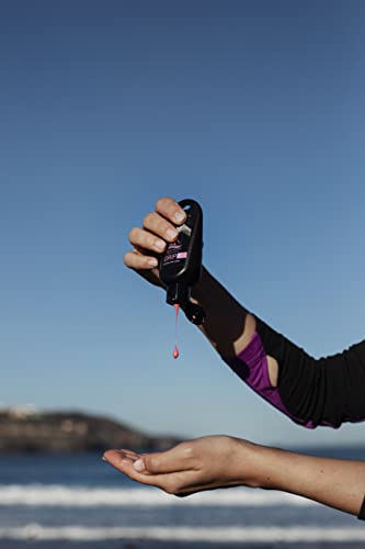 Black Volcanic - Calleras para Crossfit Mujer Rosa más magnesio líquido calistenia - Calleras para Crossfit 3H de Cuero de Fibra de Carbono Incluye magnesio líquido y Bolsa Transpirable Rosa. (L)