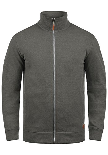 BLEND Alio Chaqueta Sudadera Jersey con Capucha con Cremallera con Forro Polar Suave Al Tacto, tamaño:XXL, Color:Pewter Mix (70817)