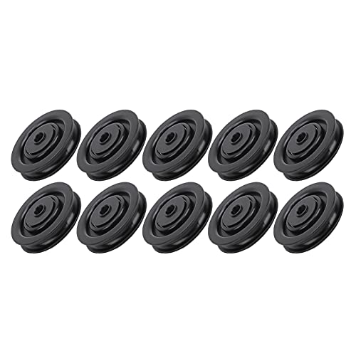 Bnineteenteam Rueda de polea de rodamiento, 10 Piezas 75 mm / 90 mm Rueda de polea de rodamiento de Nylon Universal para máquina de Cable Equipo de Gimnasio(75mm)