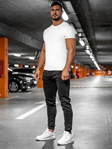 BOLF Hombre Pantalón Deportivo Pantalones De Chándal Jogger Pantalones Holgados de Deporte Running Entrenamiento Fitness Jogging Slim fit Estilo Urbano XW01 Gris XXL[6F6]