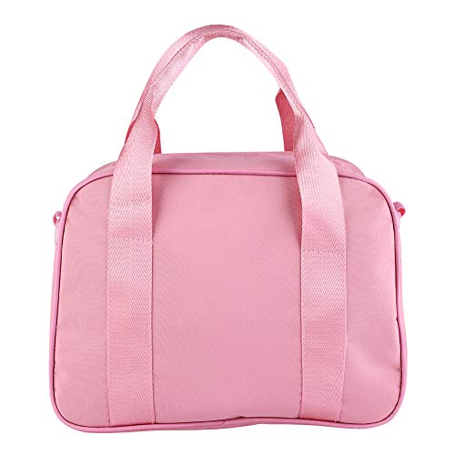 Bolsa de Baile para Niña,Bolsa de Ballet Latina Bolsa de Hombro de Baile Bolsa de Ballet Niña Bolsa de Danza Gimnasia Deportes Cremallera Bolso de Mano para Niños Infantil(30.00*15.00*22.00cm-Rosa)