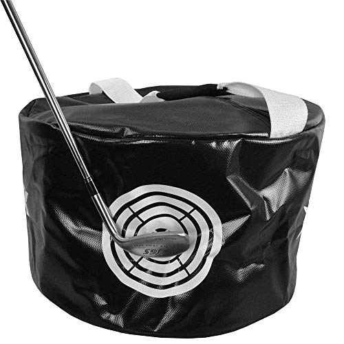 Bolsa de entrenador de impacto de golf Golf, equipo entrenamiento de golf, bolsas golpe fuerza, material PU impermeable y cremalleras, entrena su columpio de manera efectiva, para al aire libre, negro