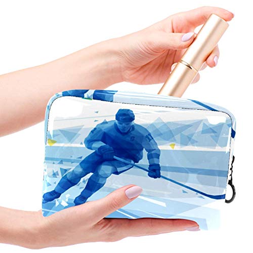 Bolsa de maquillaje portátil con cremallera bolsa de aseo de viaje para mujeres práctico almacenamiento bolsa de cosméticos pista de hielo