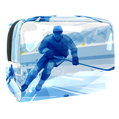 Bolsa de maquillaje portátil con cremallera bolsa de aseo de viaje para mujeres práctico almacenamiento bolsa de cosméticos pista de hielo