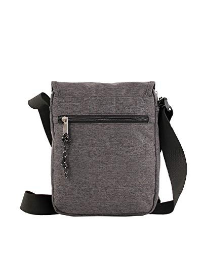 Bolso para Hombre Bolso Bandolera Coronel Tapiocca Casual con Solapa Bolsillos y Cremallera Denim 19 x 24 x 5 cm Gris