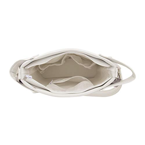 Bolso para Silla de Paseo - Talega para silla de Paseo Rosy Fuentes- Incluye Asa larga para el hombro, bolsillos interiores y Lazos - Limpieza Sencilla 0-blanco