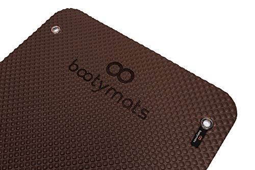 Bootymats Pilates - Esterilla de Gran tamaño. Confort y Comodidad para Ejercicios de Pilates de Suelo. Medidas: 180 x 60 cm. Grosor: 9 mm. Chocolate