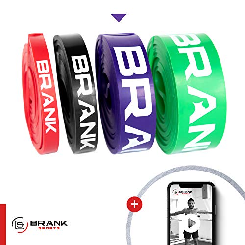 BRANK SPORTS Banda elástica de Deporte para musculación y Fitness, Banda de Resistencia Ideal para la Movilidad y Ayuda a los suéteres en Crossfit o Street Workout (1-Púrpura)